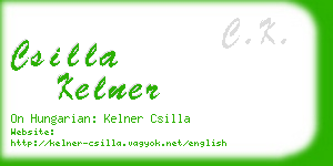 csilla kelner business card